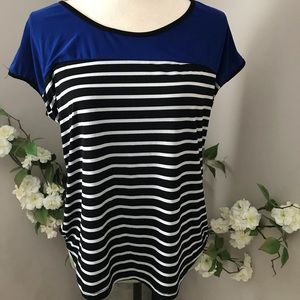 Stripped Short Sleeve Top